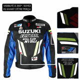 Blouson moto été | Suzuki Bleu et noir - LE PRATIQUE DU MOTARD