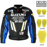 Blouson moto été | Suzuki Bleu et noir - LE PRATIQUE DU MOTARD