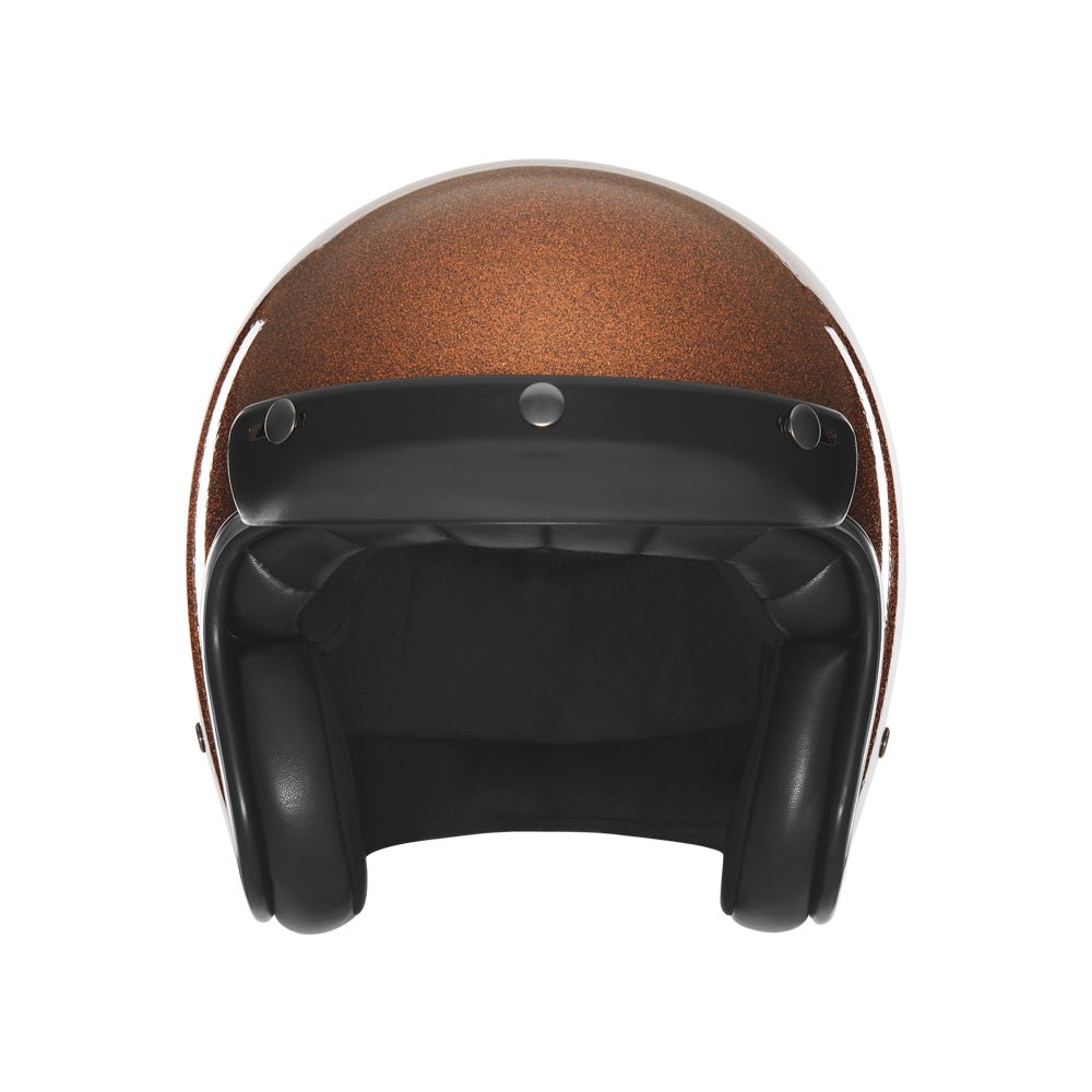 Casque Moto Jet N243 Pailleté Cuivre | NOX - LE PRATIQUE DU MOTARD