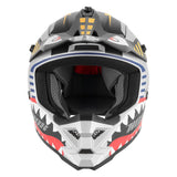 Casque Moto Cross Enfant N761 Fly Fighter Argent Mat | NOX - LE PRATIQUE DU MOTARD