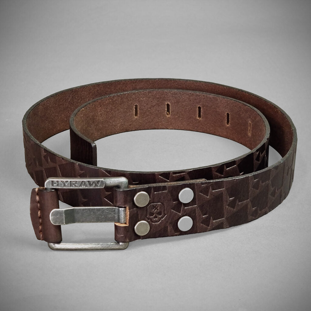 Ceinture cuir marron Brotherhood™ | Guitar Pick Holder™ - LE PRATIQUE DU MOTARD