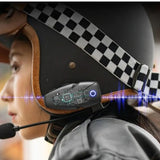 Intercom Moto ASMAX MAXRUNON — Bluetooth 5.3, 2 Utilisateurs, 500 m, 24 h Autonomie, Étanche IPX5