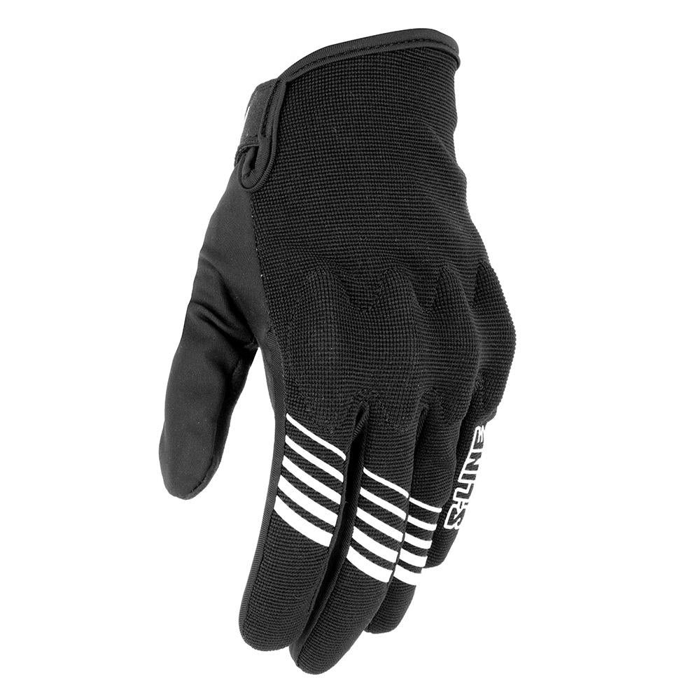 Gants moto homme noir courts BURN — homologués CE KP1 été