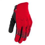 Gants moto homme rouge BURN — courts été homologués CE KP1