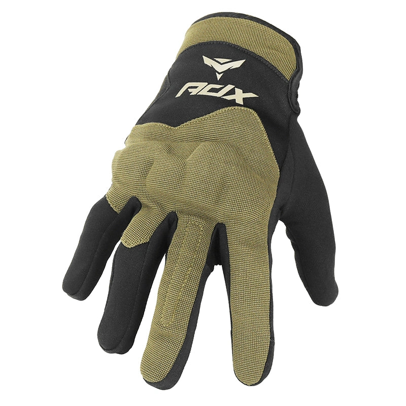 Gants Moto Printemps/Été StreetADX ™ | Noir Kaki (HOMOLOGUE) - LE PRATIQUE DU MOTARD