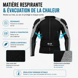 Gilet moto homme été — CE Niveau 2 + Ceinture Lombaire | EIZOX™ ADVENTURE