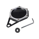 Porte-vignette assurance scooter hexagonal en aluminium argenté avec visserie et clé hexagonale - LE PRATIQUE DU MOTARD