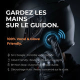 Casque modulable Bluetooth Intégré - Noir Mat - LE PRATIQUE DU MOTARD