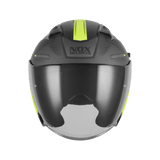 Casque Moto Jet N130 Ekto Noir Mat Jaune Fluo | NOX - LE PRATIQUE DU MOTARD