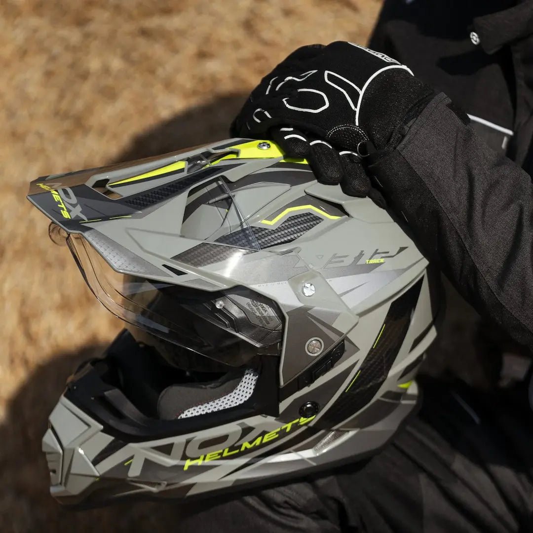 Casque Moto Cross N312 Track Bleu Rouge | NOX - LE PRATIQUE DU MOTARD