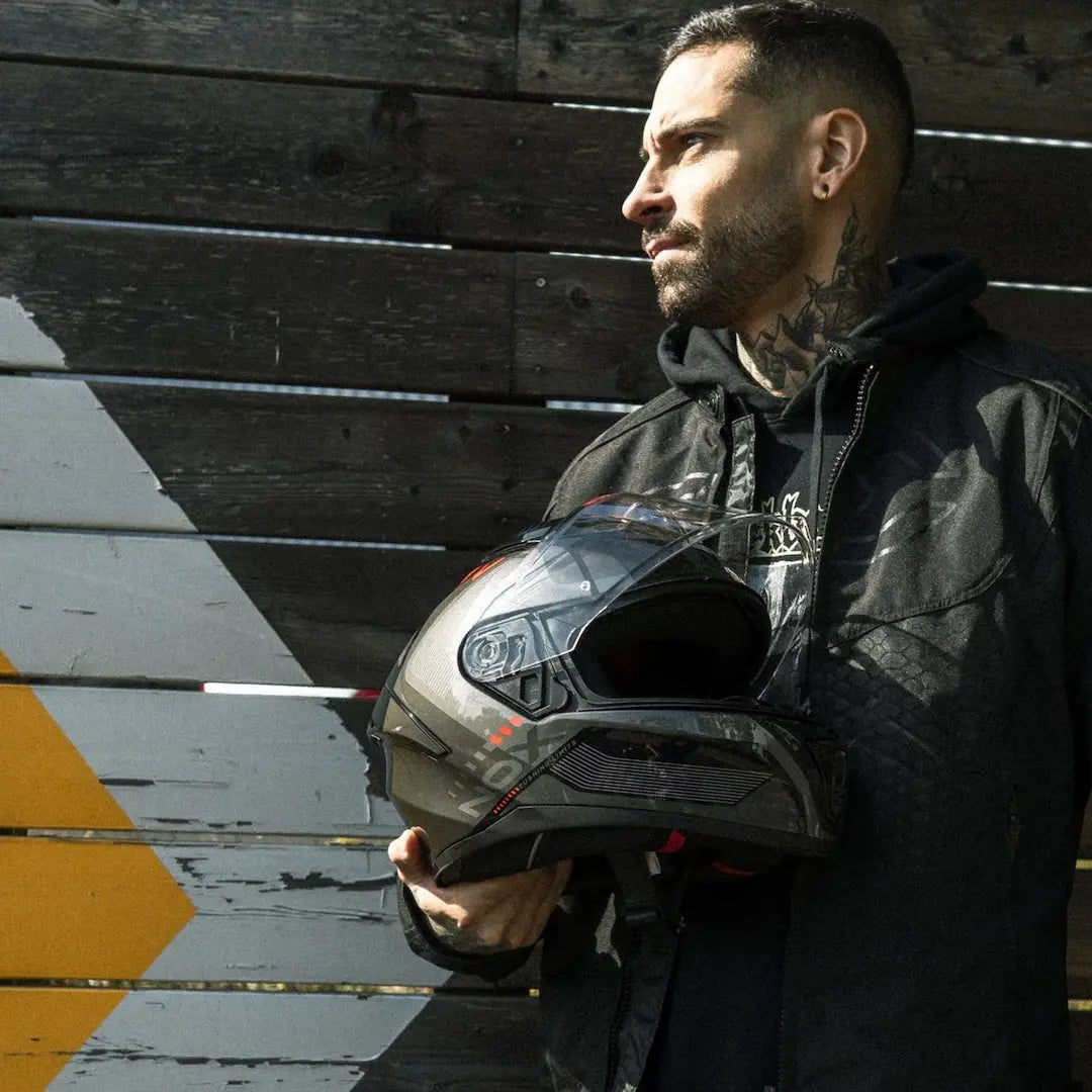 Casque Moto Intégral N402 Mentor Noir Blanc | NOX - LE PRATIQUE DU MOTARD