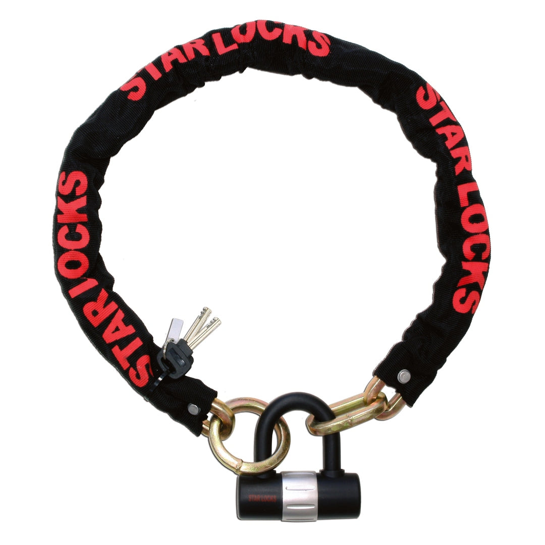 Chaine Antivol Star Locks ROCPAD13 10mm 1 metre avec cadenas