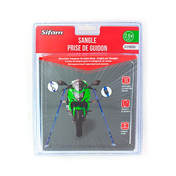 Sangles guidon moto - 2 Pièces 25mm X 60cm - LE PRATIQUE DU MOTARD