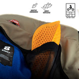 Blouson moto CIRRUS sable — détail de l’intérieur : protection souple dans sa poche