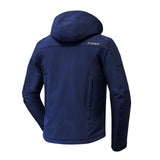 Blouson moto CIRRUS bleu — vue trois-quarts arrière