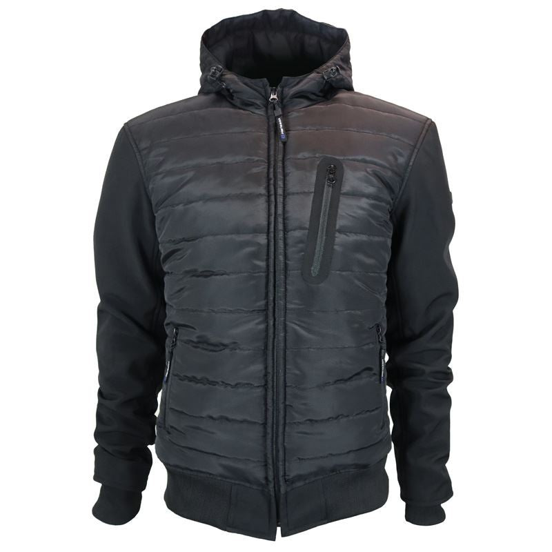 Veste Moto Softshell Homme Harisson Aspen Noir CE - LE PRATIQUE DU MOTARD