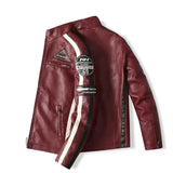 Veste cuir biker vintage - Speed RACE Noir