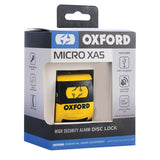 Oxford Micro XA5 — Bloque-Disque Moto avec Alarme 100 dB