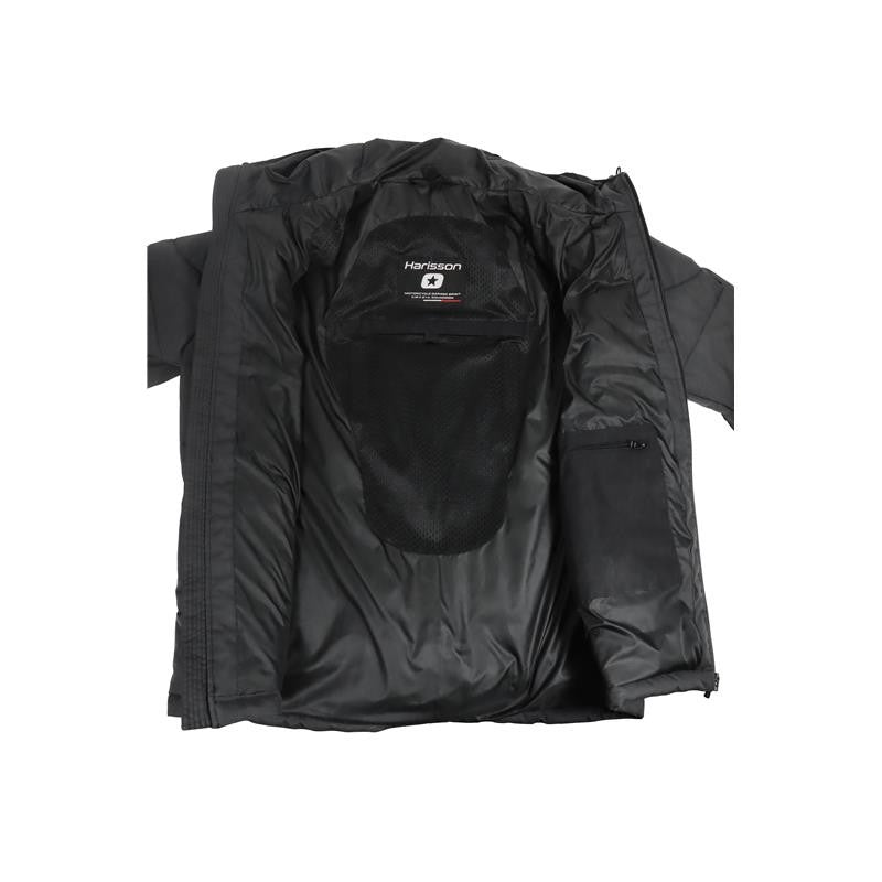 Veste Moto Nylon Déperlant Double Couche Homme Harisson Suburban Noir CE - LE PRATIQUE DU MOTARD