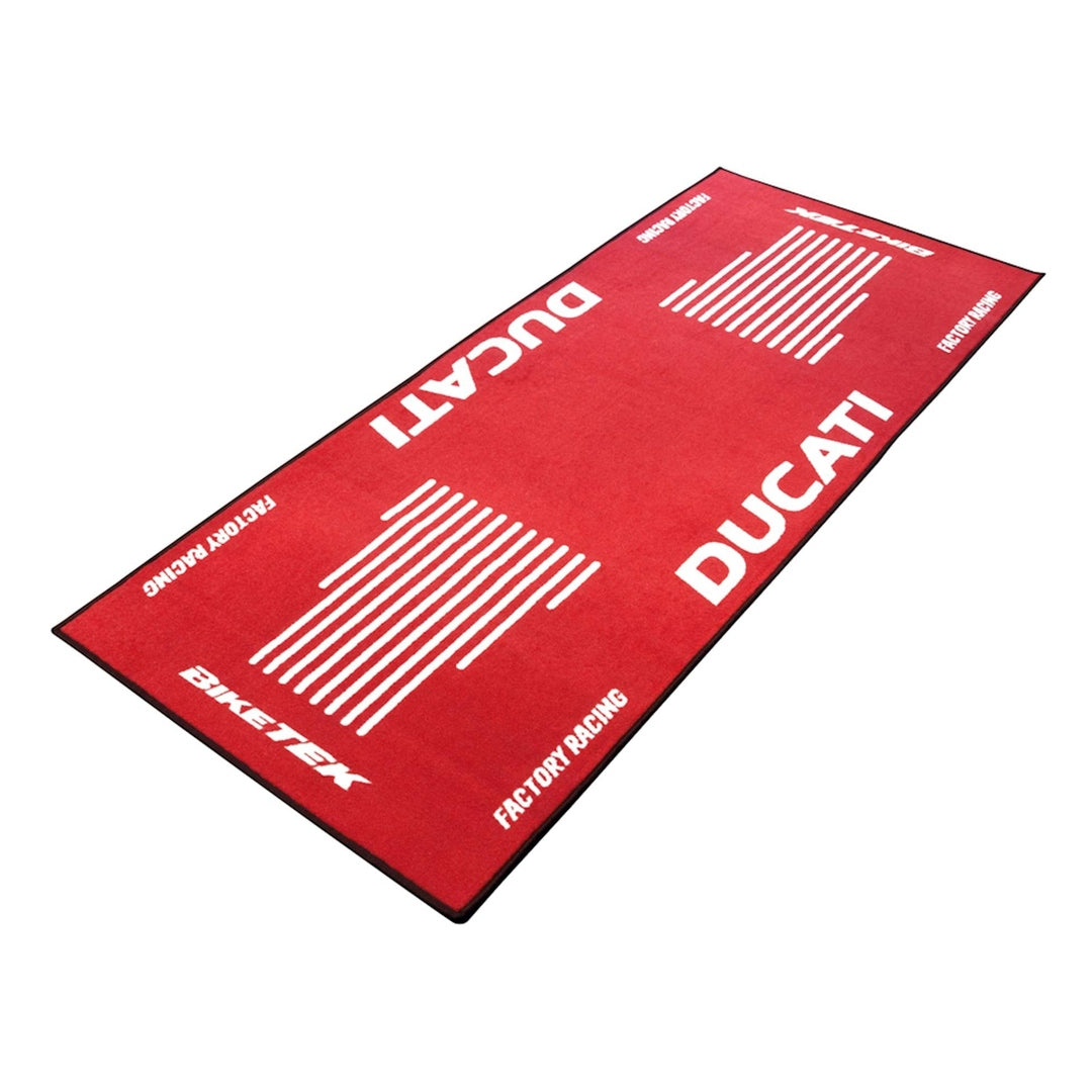 Tapis environnemental moto Ducati 190x80cm pour garage, atelier et paddock