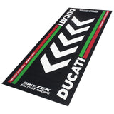 Tapis environnemental moto Ducati 190x80cm pour garage, atelier et paddock