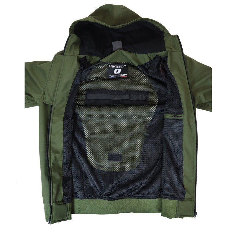 Veste Moto Softshell Léger Homme Harisson Carpenter Kaki CE - LE PRATIQUE DU MOTARD