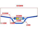 Guidon pro taper - Bleu 22mm - LE PRATIQUE DU MOTARD