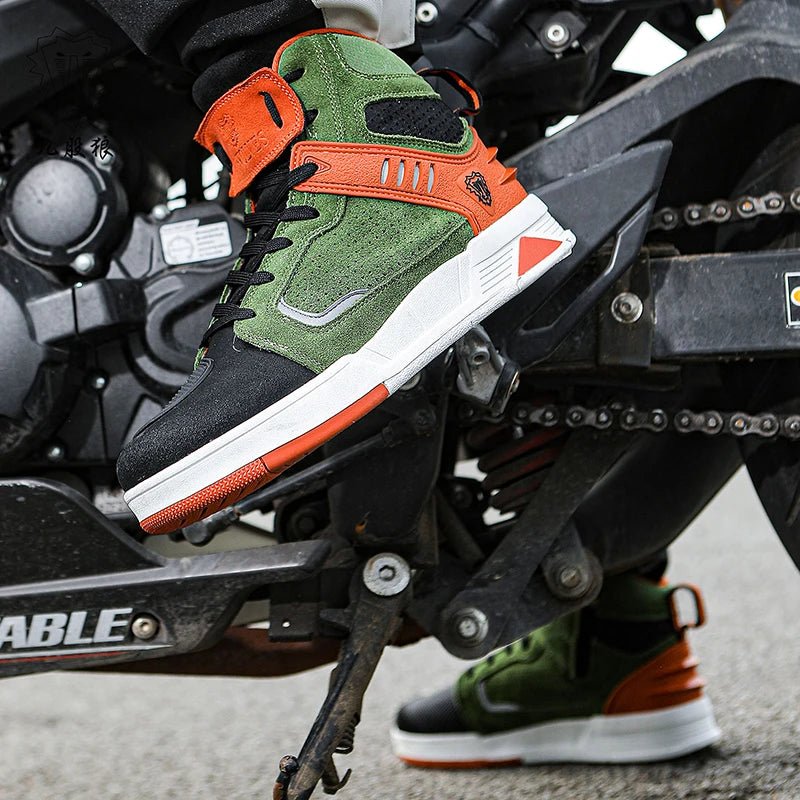 Baskets homme moto - Vert - LE PRATIQUE DU MOTARD