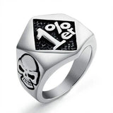 Bague motard en acier - Gang 1% - Le Pratique du Motard