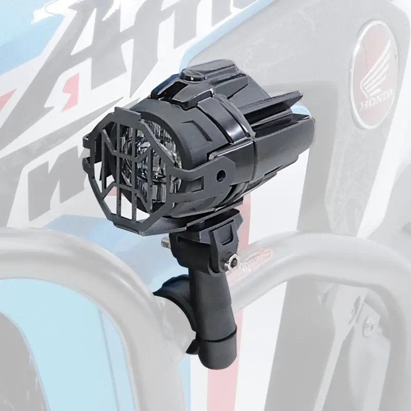Pack :phare additionnel LED moto avec Rehausse 40mm pour guidons Ø 22mm Le Pratique du Motard