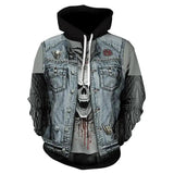 Sweat a capuche BIKER ANARCHY 3D - Le Pratique du Motard