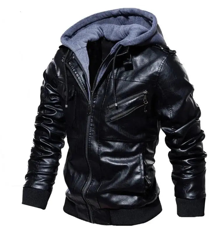 Veste cuir biker a capuche - Le Pratique du Motard