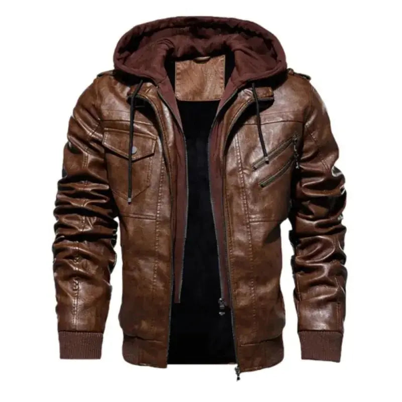 Veste cuir biker a capuche - Le Pratique du Motard
