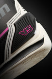Baskets Moto Femme Étanches | Furygan™ V5 D3O® Lady WP Noir Blanc Rose — détail