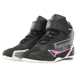 Baskets Moto Femme Étanches | Furygan™ V5 D3O® Lady WP Noir Blanc Rose — détail
