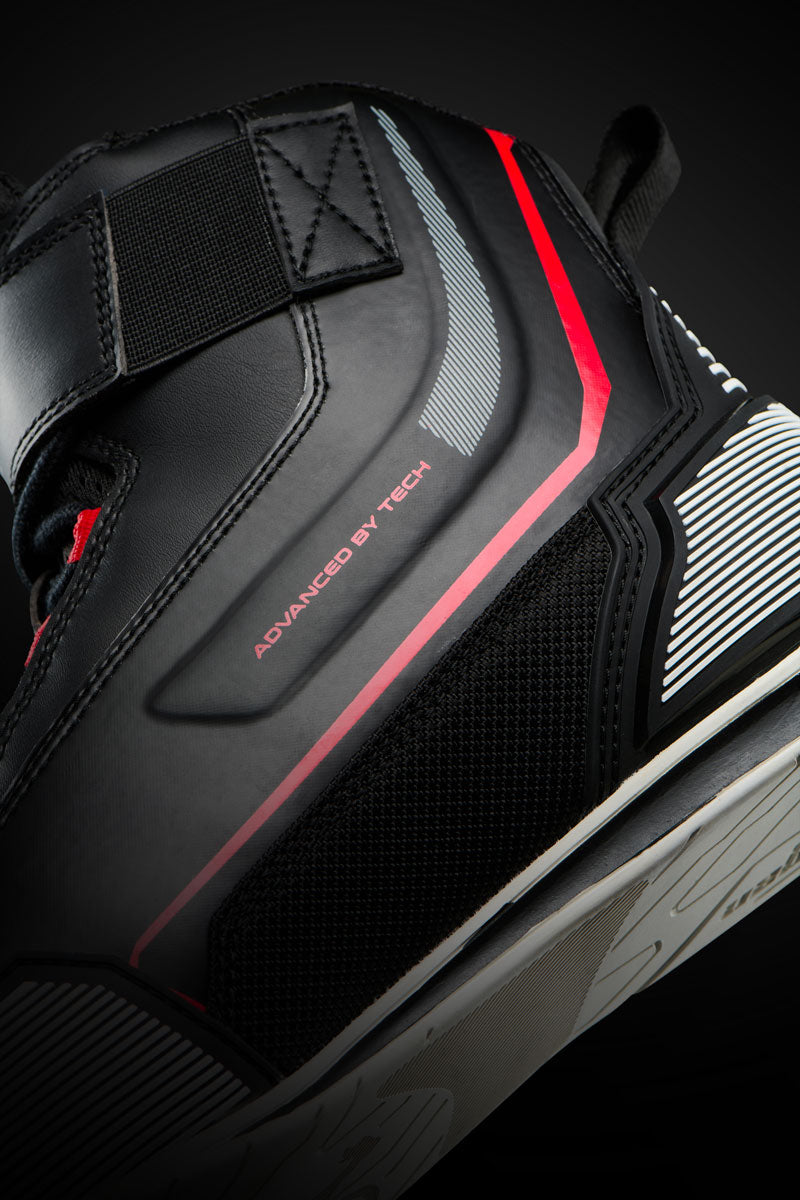 Chaussures Moto Sport Homme | Furygan™ V5 D3O® Noir Blanc Rouge — détail