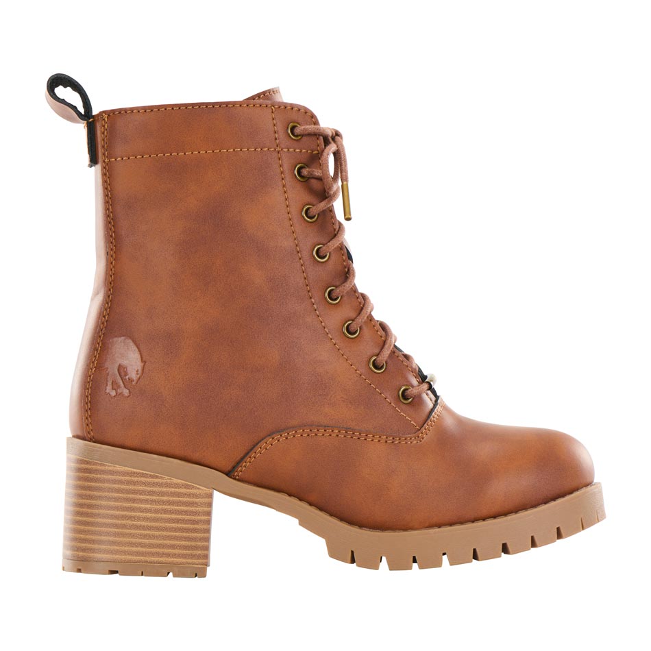 Bottines Moto Femme Cuir Marron | Furygan™ Janis Lady D3O® Evo Marron — vue trois quarts