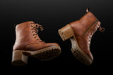 Bottines Moto Femme Cuir Marron | Furygan™ Janis Lady D3O® Evo Marron — détail