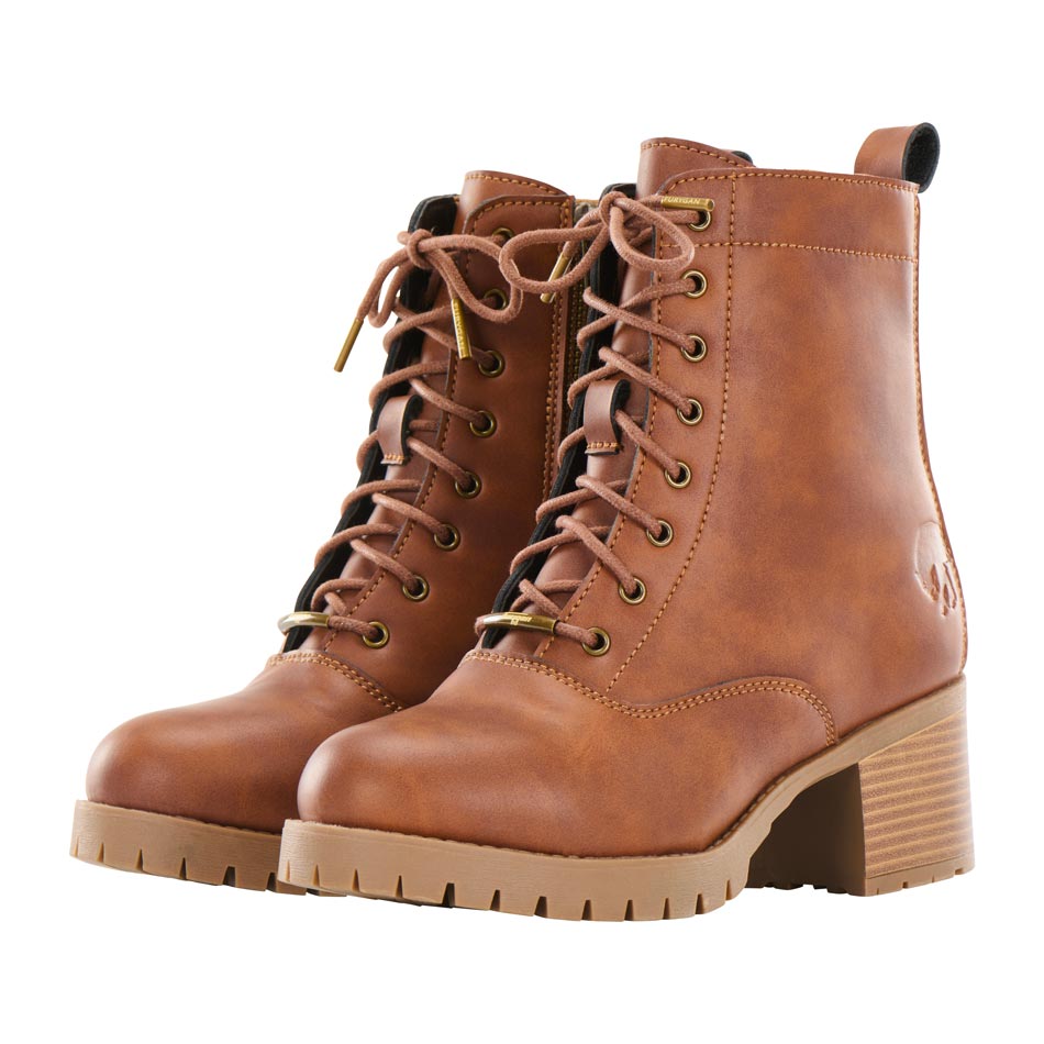 Bottines Moto Femme Cuir Marron | Furygan™ Janis Lady D3O® Evo Marron — détail