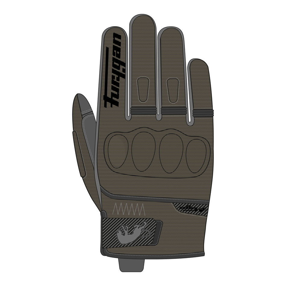 Gants Moto Furygan JET ALL SEASONS D3O® EVO Kaki — Certifié CE - LE PRATIQUE DU MOTARD