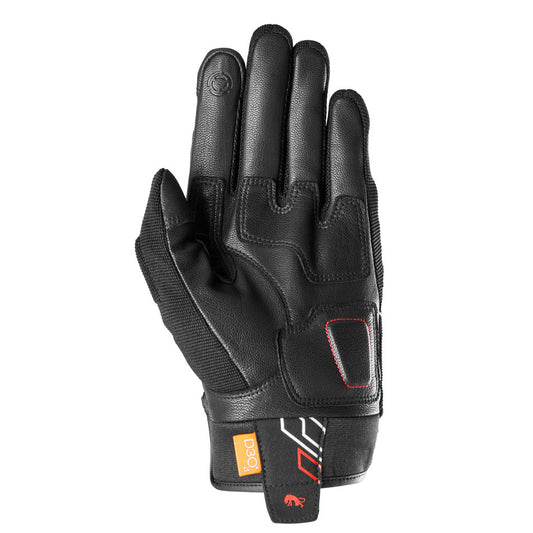 Gants Moto Furygan JET NEON D3O® Noir - Blanc - Rouge — Certifié CE - LE PRATIQUE DU MOTARD