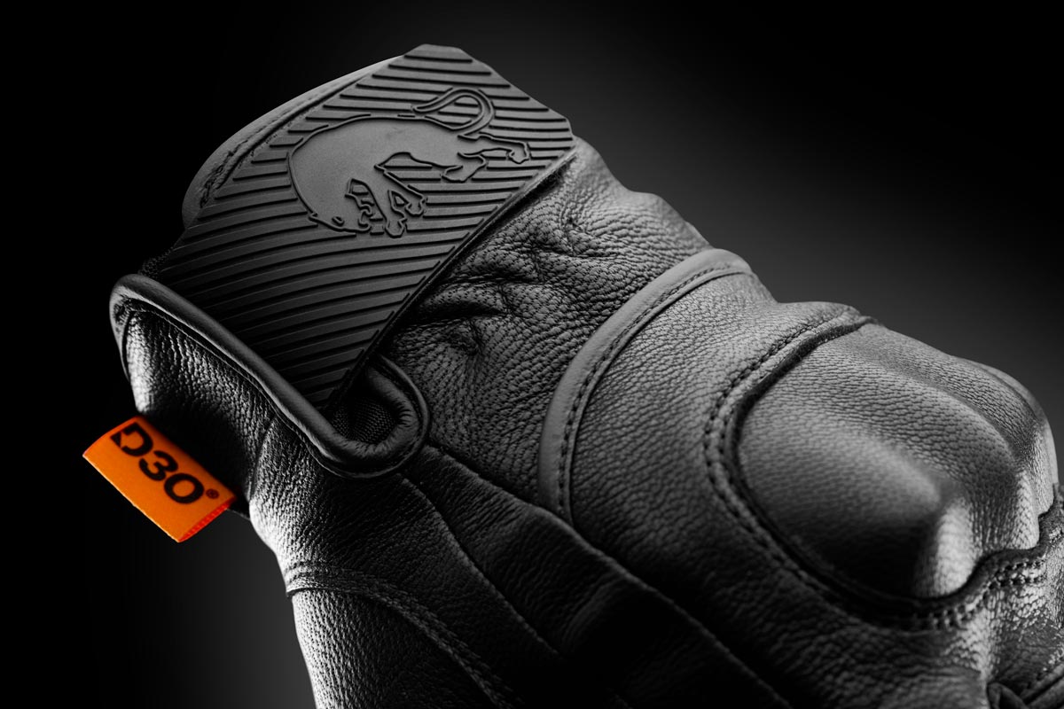 Gants Moto Femme Cuir Toutes Saisons — Noir, vue detail 5