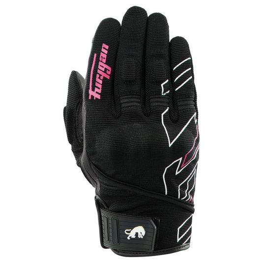 Gants Moto Furygan JET NEON D3O® LADY Noir - Blanc - Or — Certifié CE - LE PRATIQUE DU MOTARD