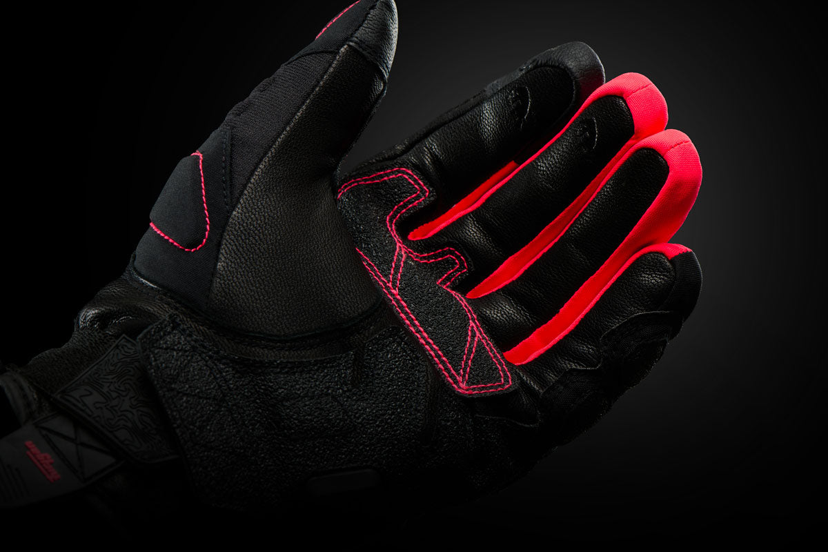 Gants Moto Femme Adventure Noir-Rose — Noir-Rose stab, vue detail 4