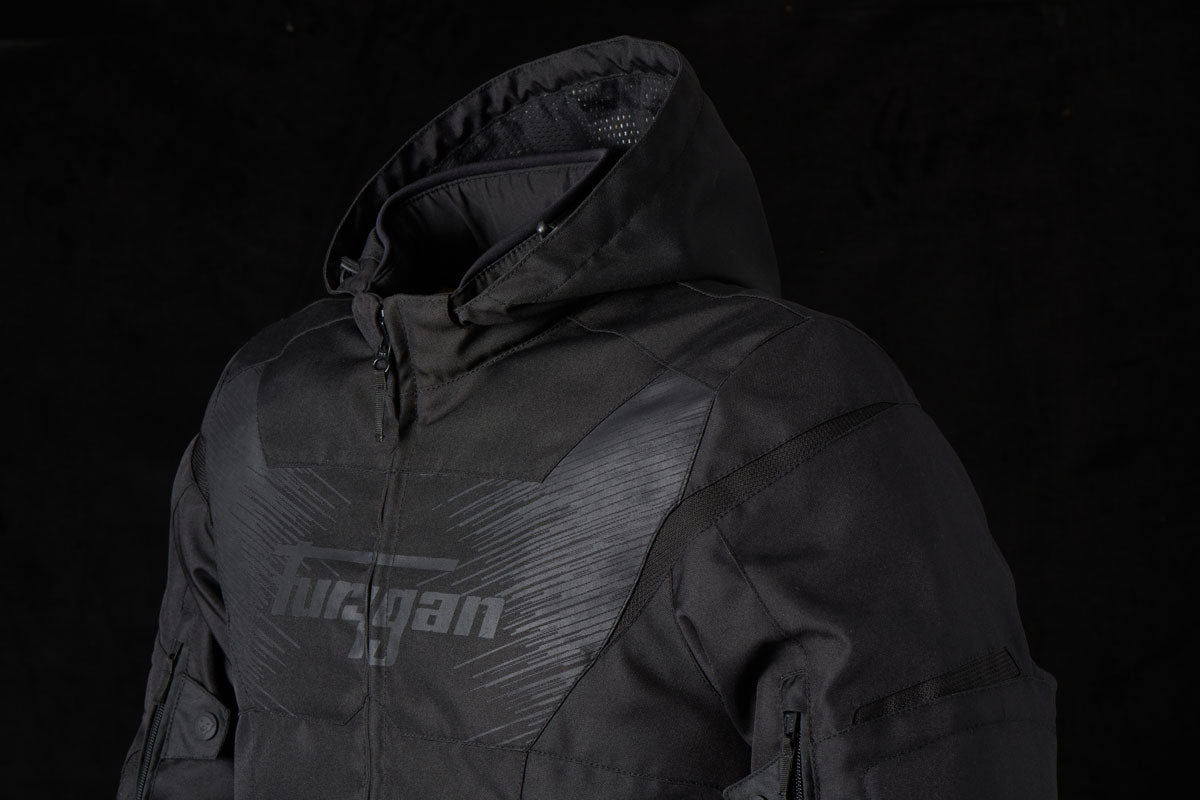 Blouson Moto Furygan SHARD — Protection CE Niveau AA Noir - Noir - LE PRATIQUE DU MOTARD