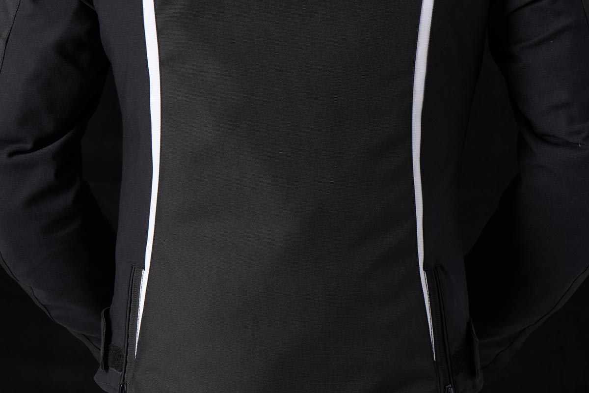 Blouson Moto Furygan ODESSA — Protection CE Niveau AA Noir - Blanc - LE PRATIQUE DU MOTARD