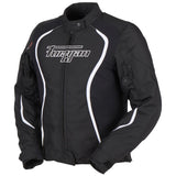 Blouson Moto Furygan ODESSA — Protection CE Niveau AA Noir - Blanc - LE PRATIQUE DU MOTARD
