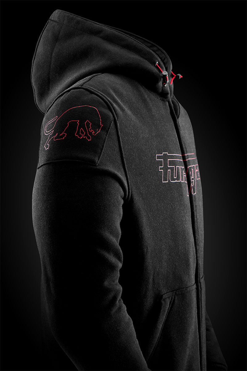 Blouson Moto Furygan LIVIO X KEVLAR® — Protection CE Niveau AA Noir - Rouge - LE PRATIQUE DU MOTARD