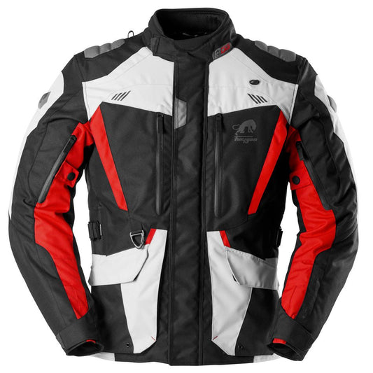 Blouson Moto Furygan APALACHES EVO — Protection CE Niveau AA Noir - Pearl - Rouge - LE PRATIQUE DU MOTARD