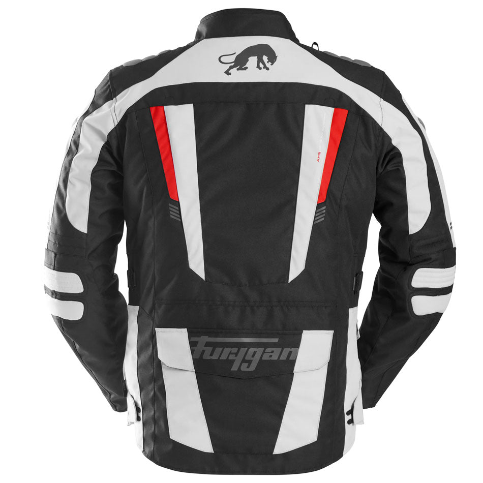 Blouson Moto Furygan APALACHES EVO — Protection CE Niveau AA Noir - Pearl - Rouge - LE PRATIQUE DU MOTARD